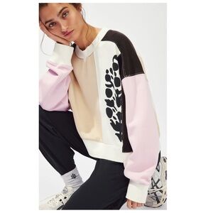 FP Movement by Free People White and Black Sweatshirt